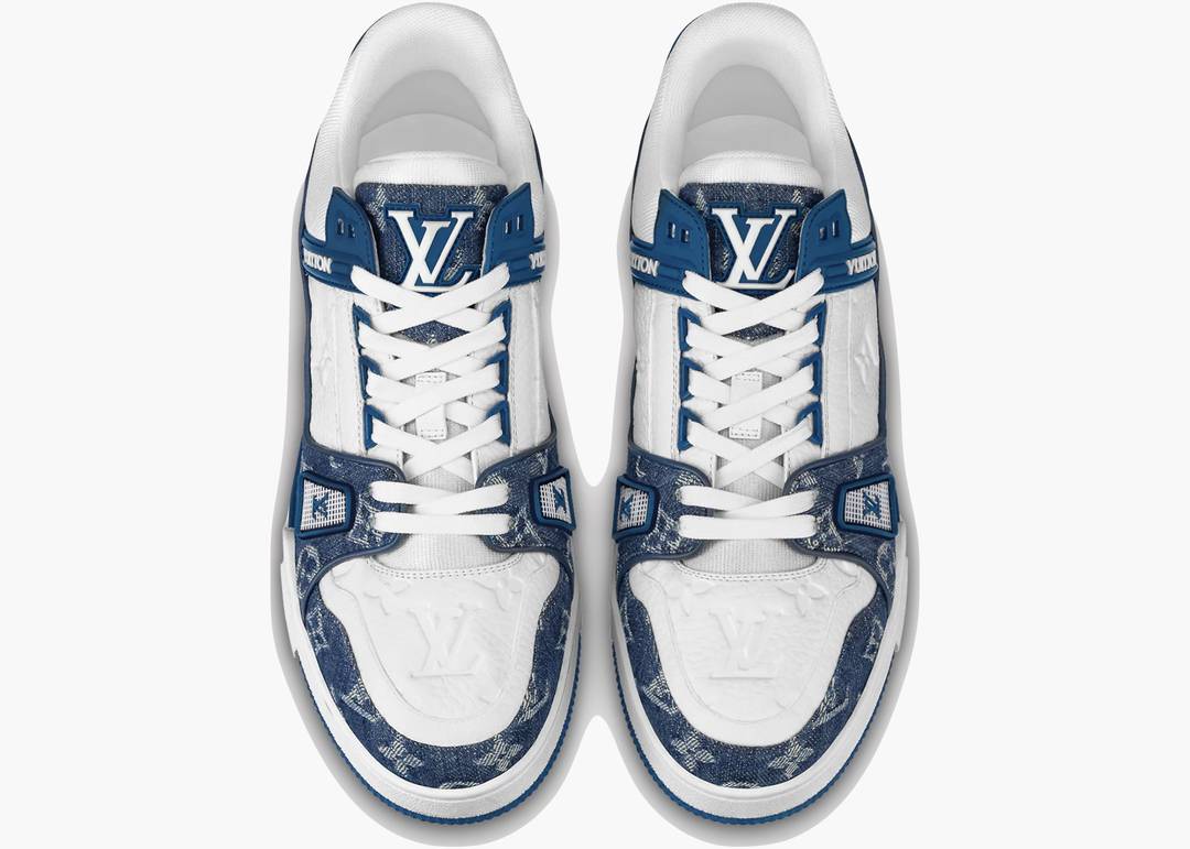 Louis Vuitton Trainer Monogram Denim White Blue