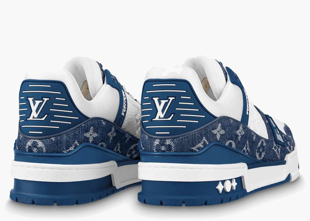 Louis Vuitton Trainer Monogram Denim White Blue