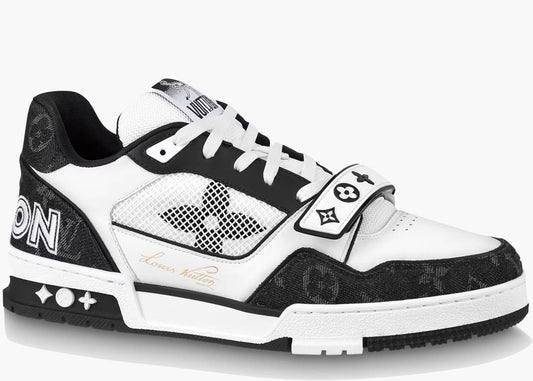 Louis Vuitton Trainer Velcro Strap Black White